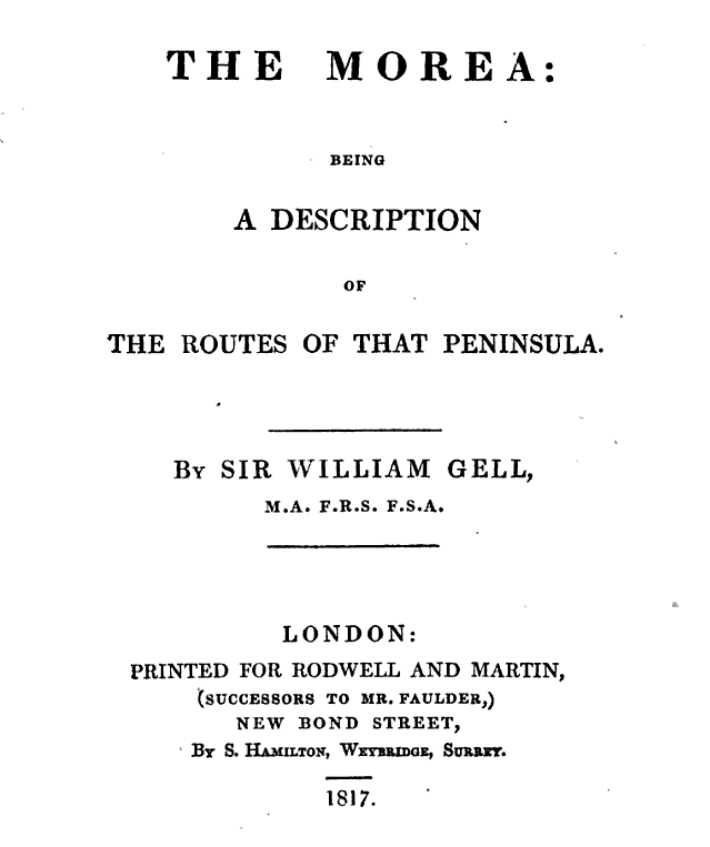 the_itinerary_of_Morea_William_Gell